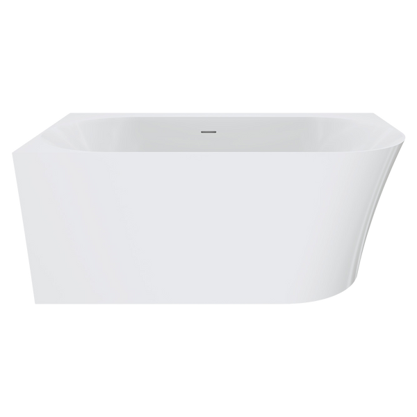 Fienza Chloe Right Hand Acrylic Corner Bath with Overflow 1400mm White