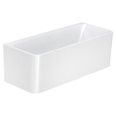 Fienza Delta Back To Wall Acrylic Bath with Overflow 1700mm White