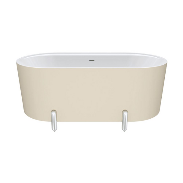 Fienza Aluca Freestanding Bath with Overflow 1500mm Matte Khaki