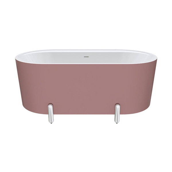Fienza Aluca Freestanding Bath with Overflow 1500mm Matte Rouge