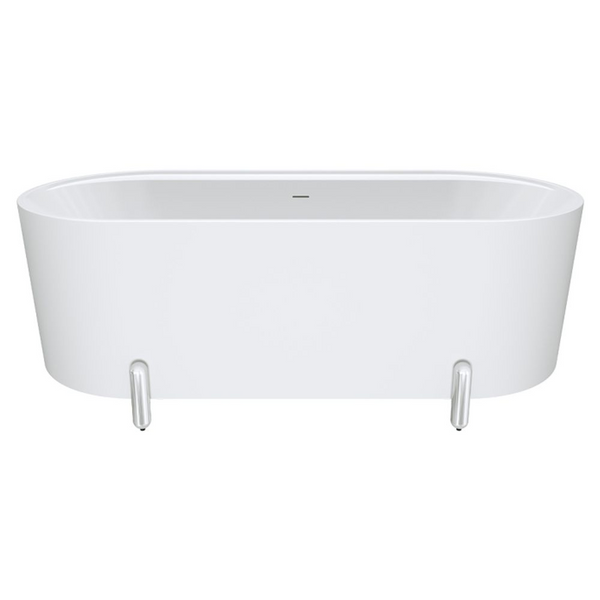 Fienza Aluca Freestanding Bath with Overflow 1700mm Matte White