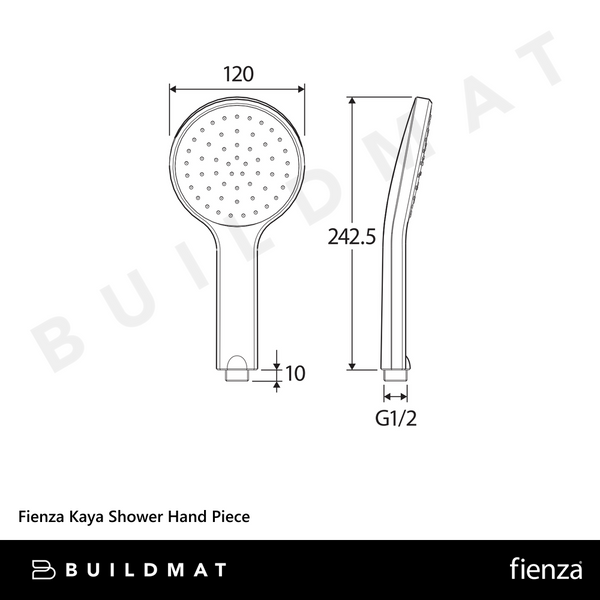 Fienza Kaya Shower Hand Piece Gunmetal