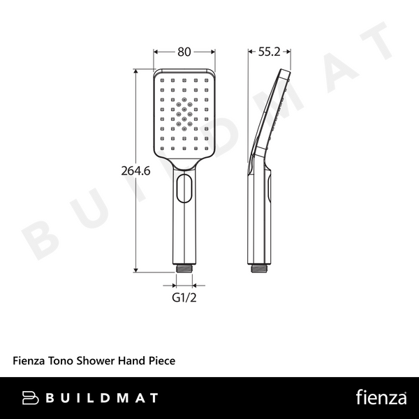 Fienza Tono Shower Hand Piece Brushed Nickel