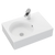 Fienza Reba Wall Hung Left Bowl Basin with Overflow 1 Tap Hole Gloss White