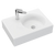 Fienza Reba Wall Hung Right Bowl Basin with Overflow 1 Tap Hole Gloss White