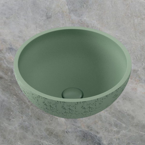 Fienza Alba Round Concrete Above Counter Basin Sage