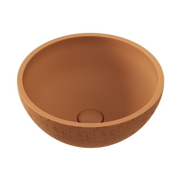 Fienza Alba Round Concrete Above Counter Basin Tuscan