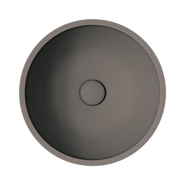 Fienza Alba Round Concrete Above Counter Basin Warm Grey