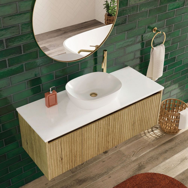 Fienza Koko 465mm Above Counter Basin Matte White