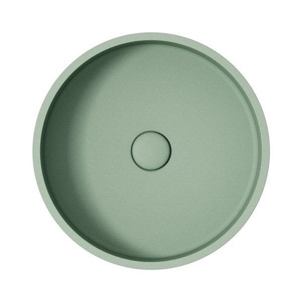 Fienza Jada Round Concrete Above Counter Basin Sage