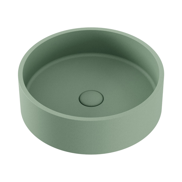 Fienza Jada Round Concrete Above Counter Basin Sage