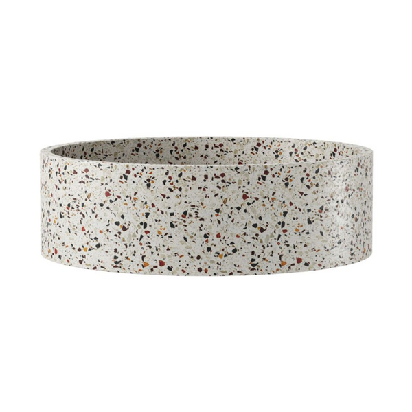 Fienza Jada Round Concrete Above Counter Basin Terrazzo