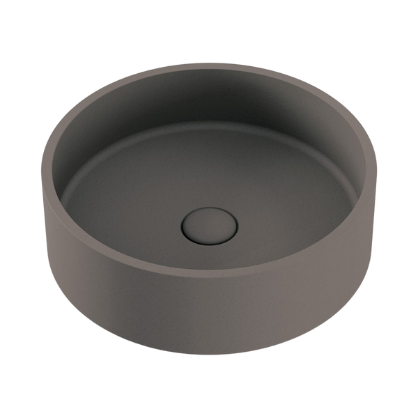 Fienza Jada Round Concrete Above Counter Basin Warm Grey