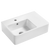Fienza Delta Care Wall Hung Left Bowl Basin with Overflow 1 Tap Hole Gloss White