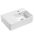 Fienza Delta Care Wall Hung Right Bowl Basin with Overflow 1 Tap Hole Gloss White