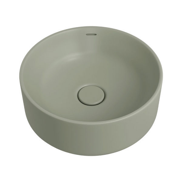 Fienza Reba Luxe Above Counter Basin with Overflow Matte Olive