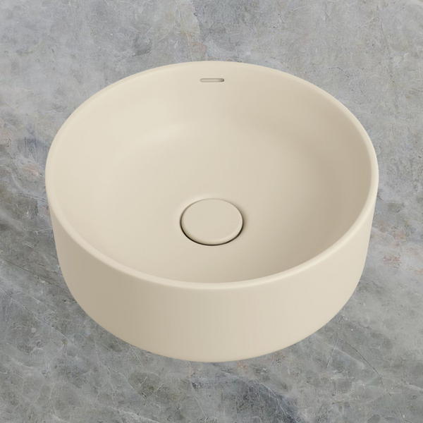 Fienza Reba Luxe Above Counter Basin with Overflow Matte Khaki