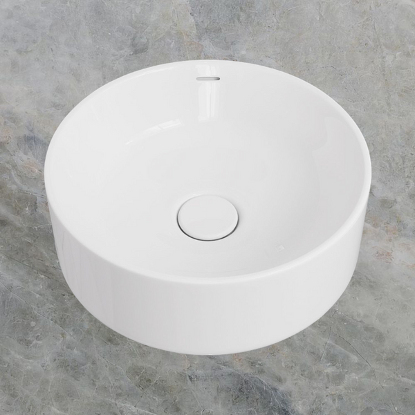 Fienza Reba Luxe Above Counter Basin with Overflow Gloss White