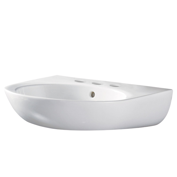 Fienza Stella Care Wall Hung Basin with Overflow 3 Tap Holes Gloss White
