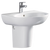 Fienza Stella Care Wall Hung Basin with Overflow and Integral Shroud 1 Tap Hole Gloss White