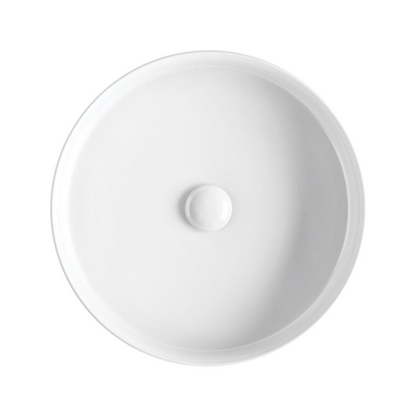 Fienza Eleanor Round Above Counter Fluted Basin Gloss White