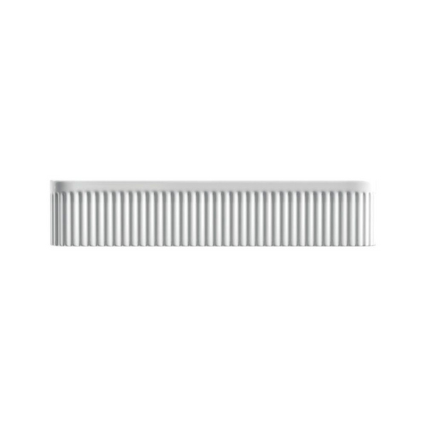 Fienza Eleanor Rectangular Above Counter Fluted Basin Gloss White