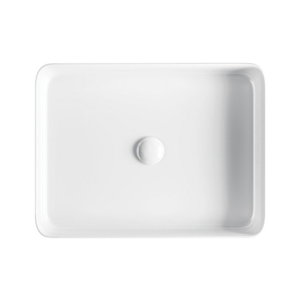 Fienza Eleanor Rectangular Above Counter Fluted Basin Gloss White