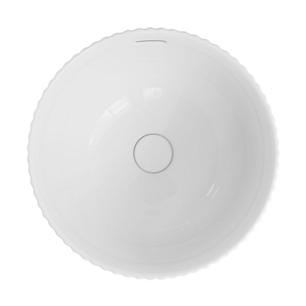 Fienza Eleanor Round Semi-Inset Basin with Overflow Gloss White