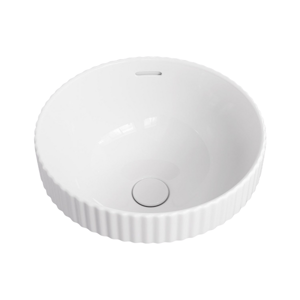 Fienza Eleanor Round Semi-Inset Basin with Overflow Gloss White