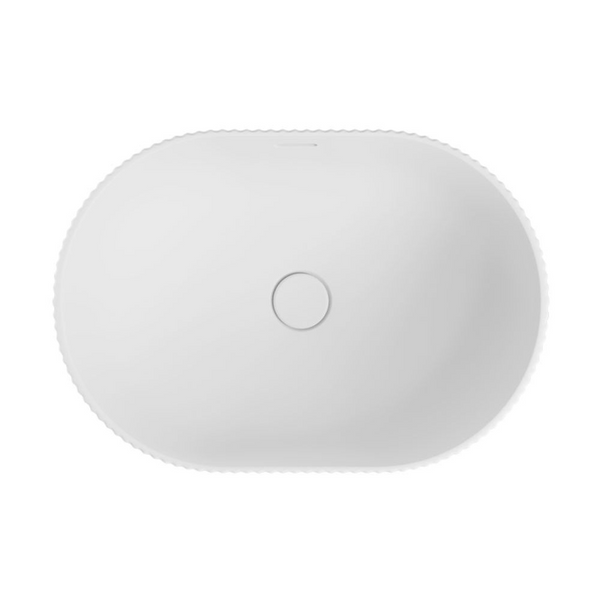 Fienza Eleanor Oval Semi-Inset Basin with Overflow Matte White