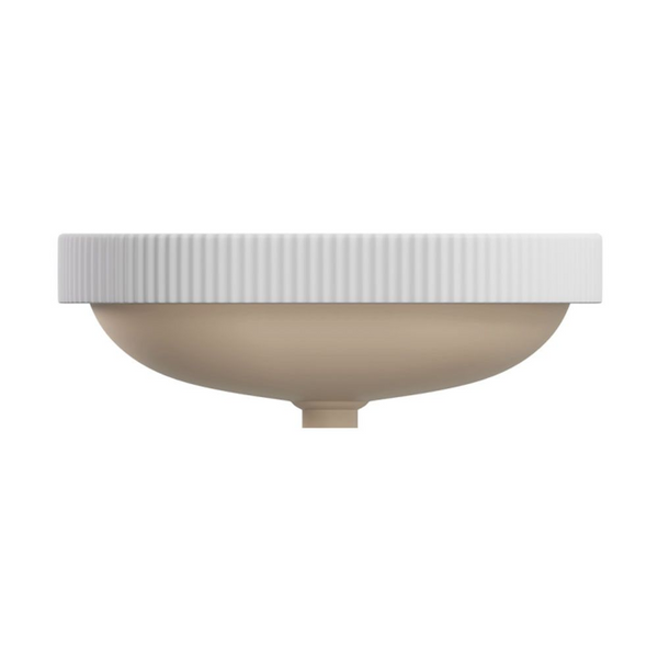 Fienza Eleanor Oval Semi-Inset Basin with Overflow Matte White