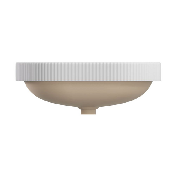 Fienza Eleanor Oval Semi-Inset Basin with Overflow Gloss White