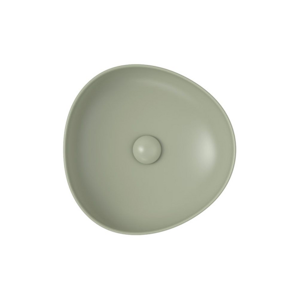 Fienza Pebble Small Above Counter Basin Matte Olive
