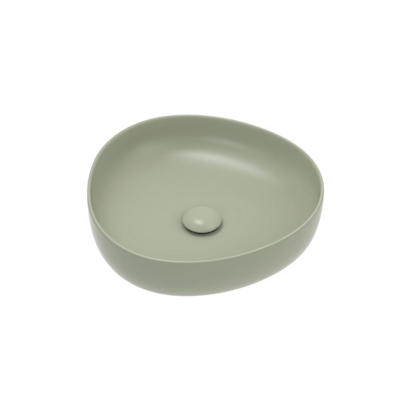 Fienza Pebble Small Above Counter Basin Matte Olive