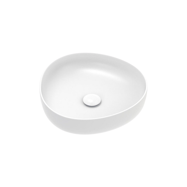 Fienza Pebble Small Above Counter Basin Matte White