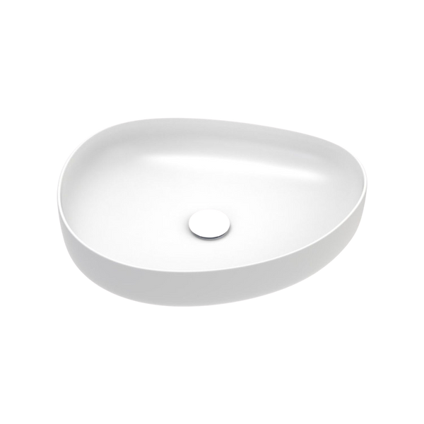 Fienza Pebble Medium Above Counter Basin Matte White