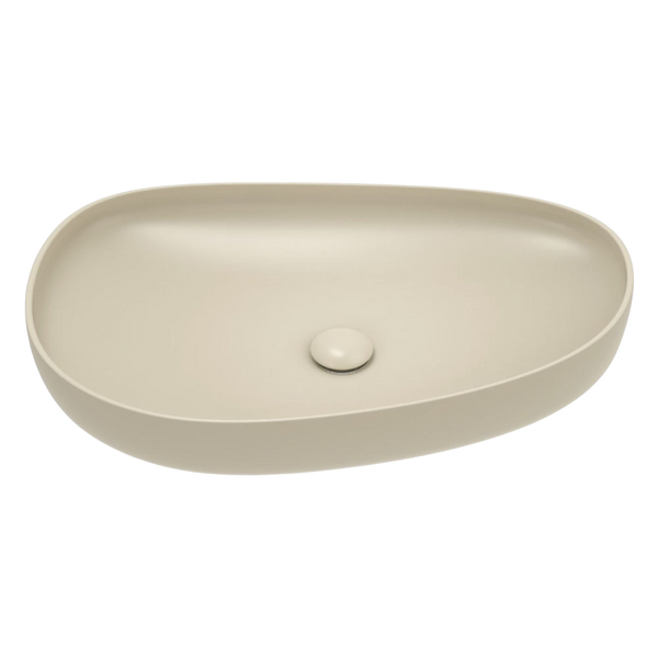 Fienza Pebble Large Above Counter Basin Matte Khaki