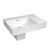 Fienza Tono Care Wall Hung Left Bowl Basin with Overflow and Integral Shroud Gloss White