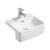Fienza Petra Mini Semi-Recessed Basin with Overflow 1 Tap Hole Gloss White