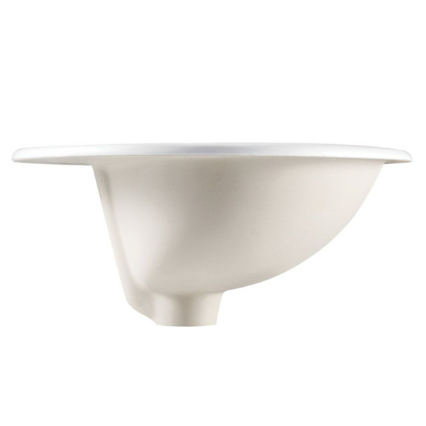 Fienza Lacy Fully-Inset Basin with Overflow 1 Tap Hole Gloss White