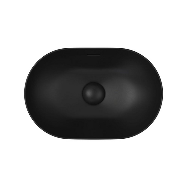 Fienza Aluca Pill Semi-Inset Basin with Overflow Matte Black