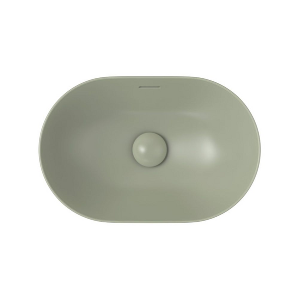 Fienza Aluca Pill Semi-Inset Basin with Overflow Olive