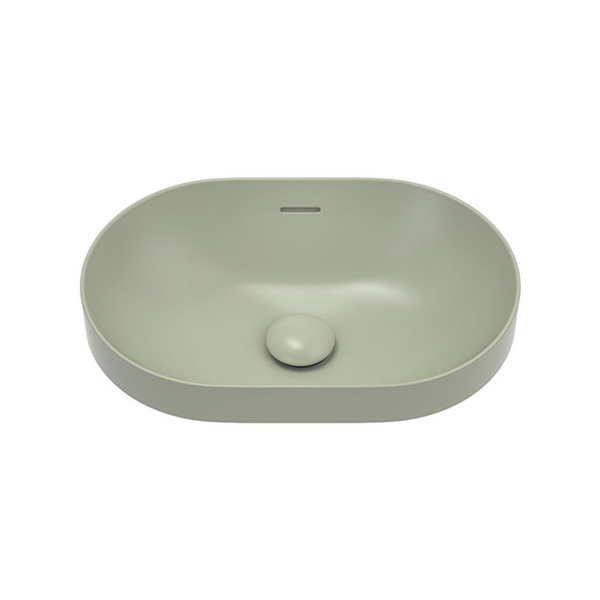 Fienza Aluca Pill Semi-Inset Basin with Overflow Olive