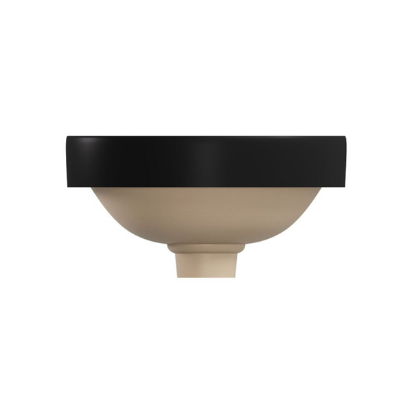 Fienza Aluca Round Semi-Inset Basin with Overflow Matte Black