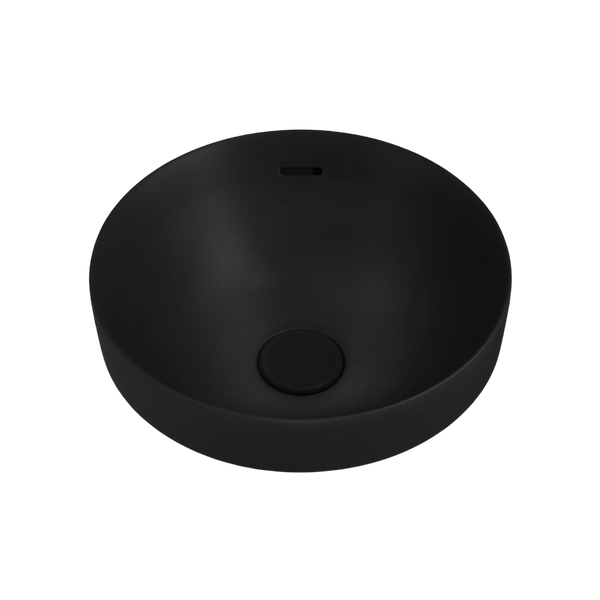 Fienza Aluca Round Semi-Inset Basin with Overflow Matte Black