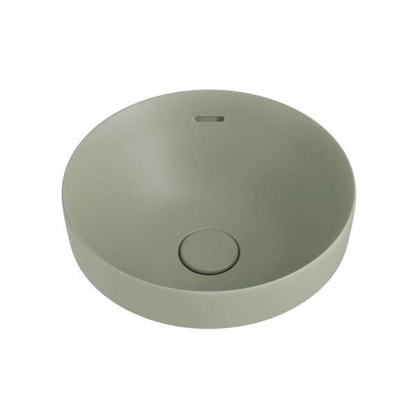 Fienza Aluca Round Semi-Inset Basin with Overflow Matte Olive