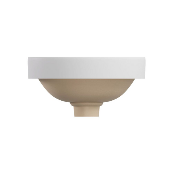 Fienza Aluca Round Semi-Inset Basin with Overflow Matte White