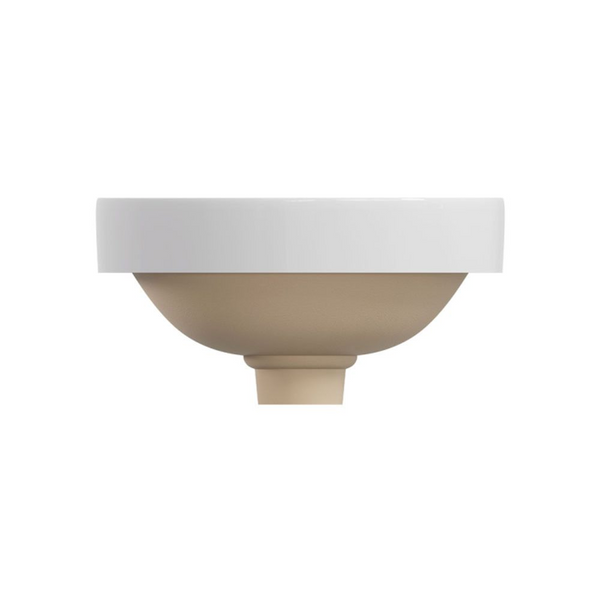 Fienza Aluca Round Semi-Inset Basin with Overflow Gloss White