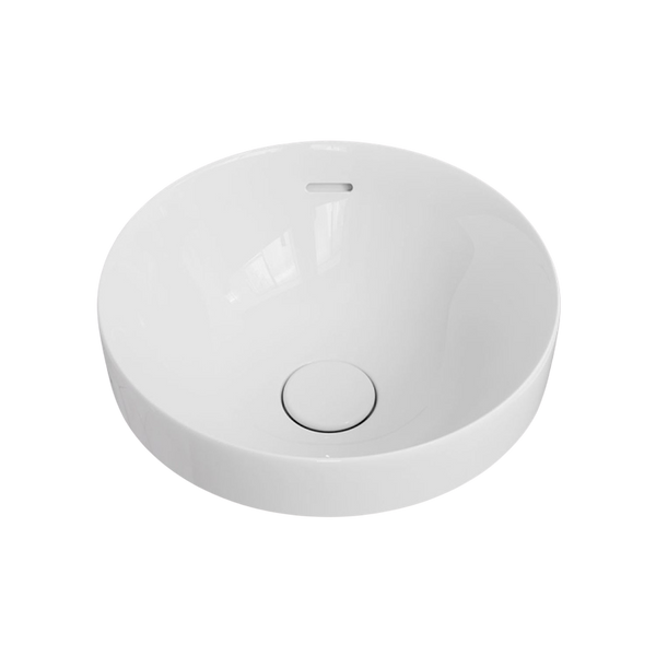 Fienza Aluca Round Semi-Inset Basin with Overflow Gloss White