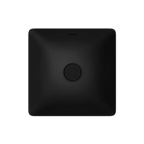 Fienza Aluca Square Semi-Inset Basin with Overflow Matte Black